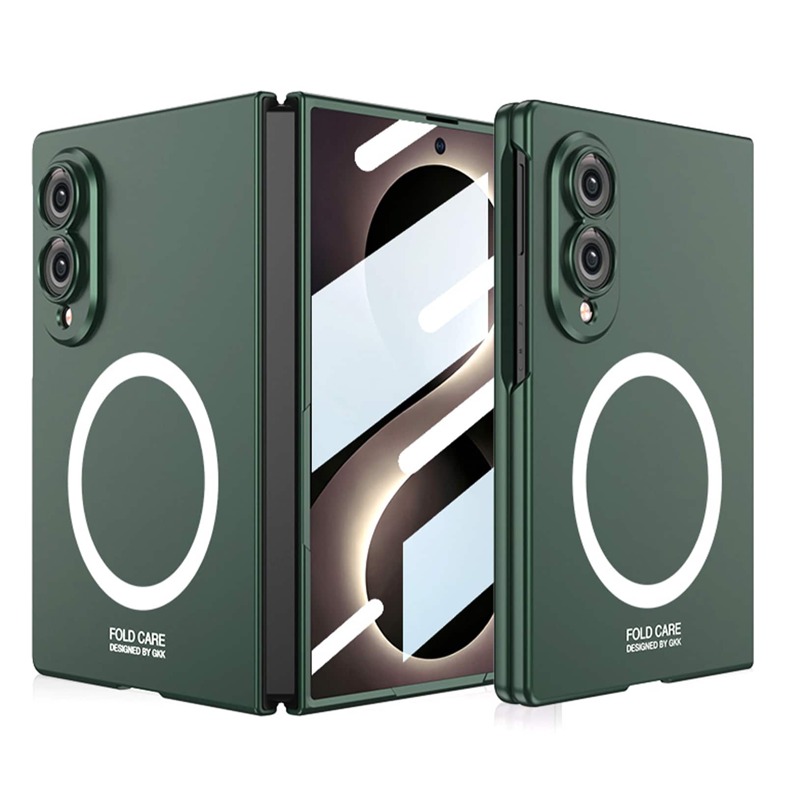 Dteck - Ultra Thin Mag Safe Case for Samsung Galaxy Z Fold8 with Tempered Glass Screen Protector,Slim Hard PC Non-Slip Cover - Darkgreen price history on PriceWatchPro