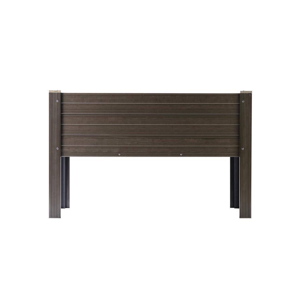Alt View 1. New Age Pet - 48" ECOFLEX Elevated Planter, Walnut - Walnut.