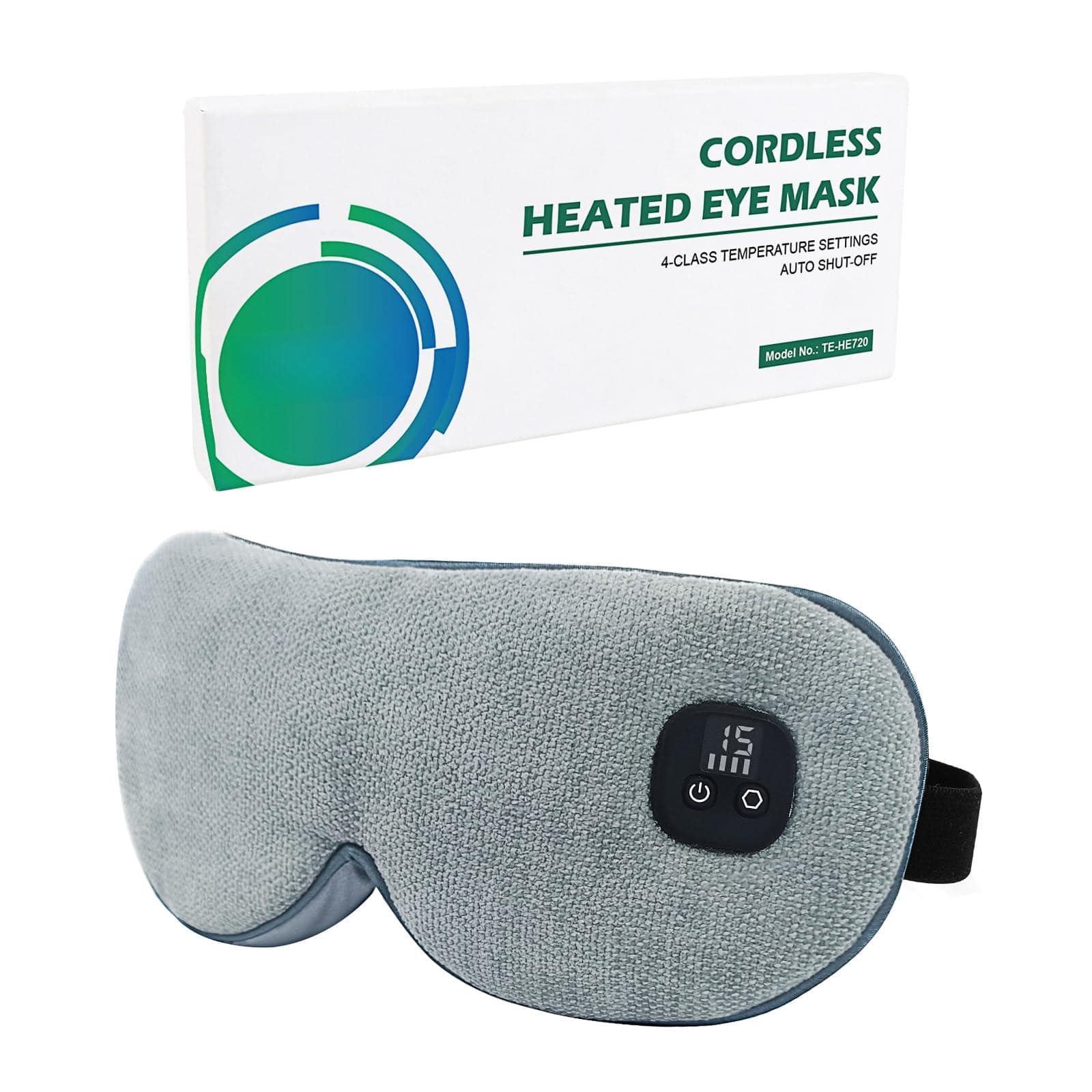 The Best Inks - Heated Eye Mask For Dry Eyes Cordless Warm Compress 4 Heat Levels 4-level Timing 1000mah Rechargeable Blepharitis Styes - Green