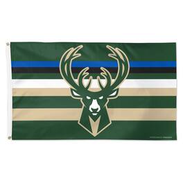 WinCraft - Milwaukee Bucks 3' x 5' Horizontal Stripe Deluxe Single-Sided Flag - Multicolor