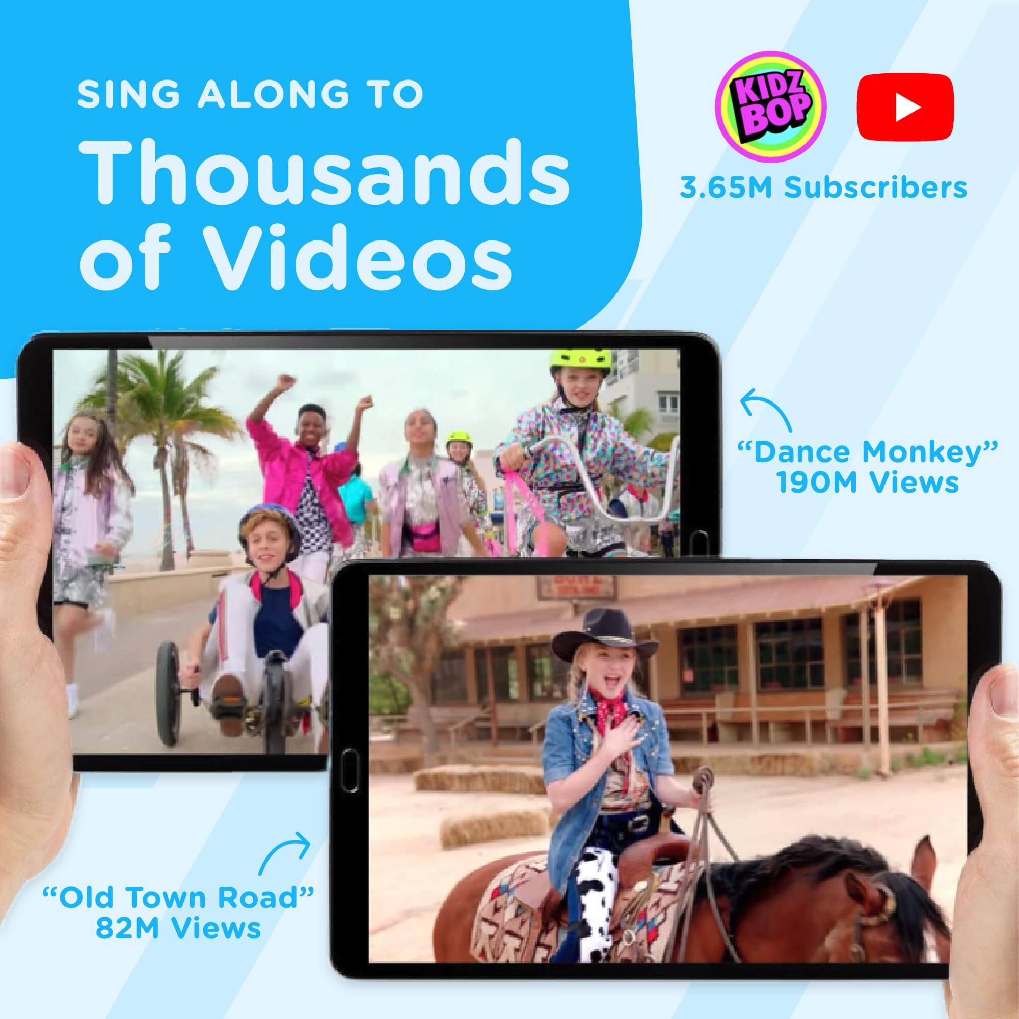 SING ALONG TO Thousands of Videos

3.65M Subscribers

"Dance Monkey" 190M Views

"Old Town Road" 82M Views