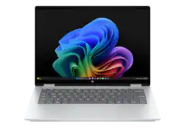 HP - OmniBook X Laptop Computer 14" 2K Touch Screen Intel Core Ultra 7 16 GB - Glacier silver aluminum