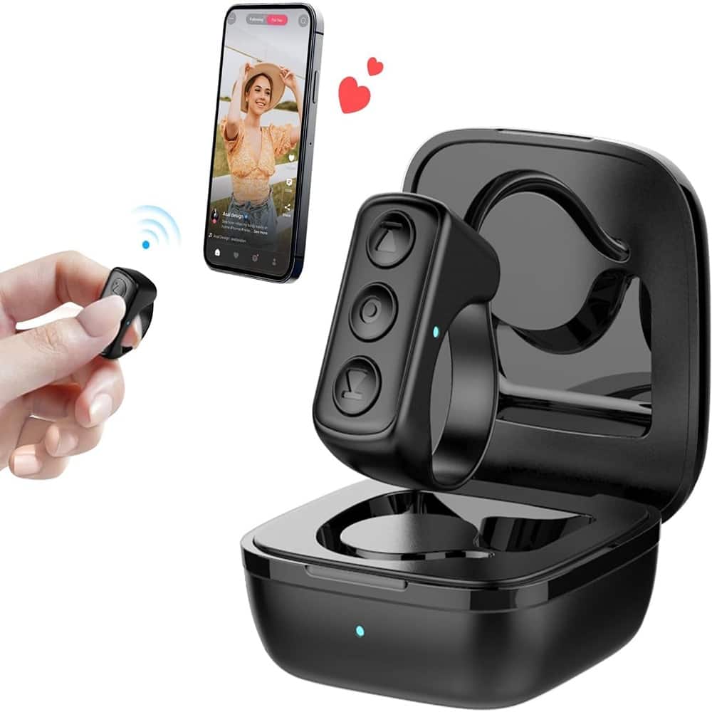 ACJPR - TikTok Scrolling Ring & Kindle Page Turner, Bluetooth Remote for iPhone/iPad