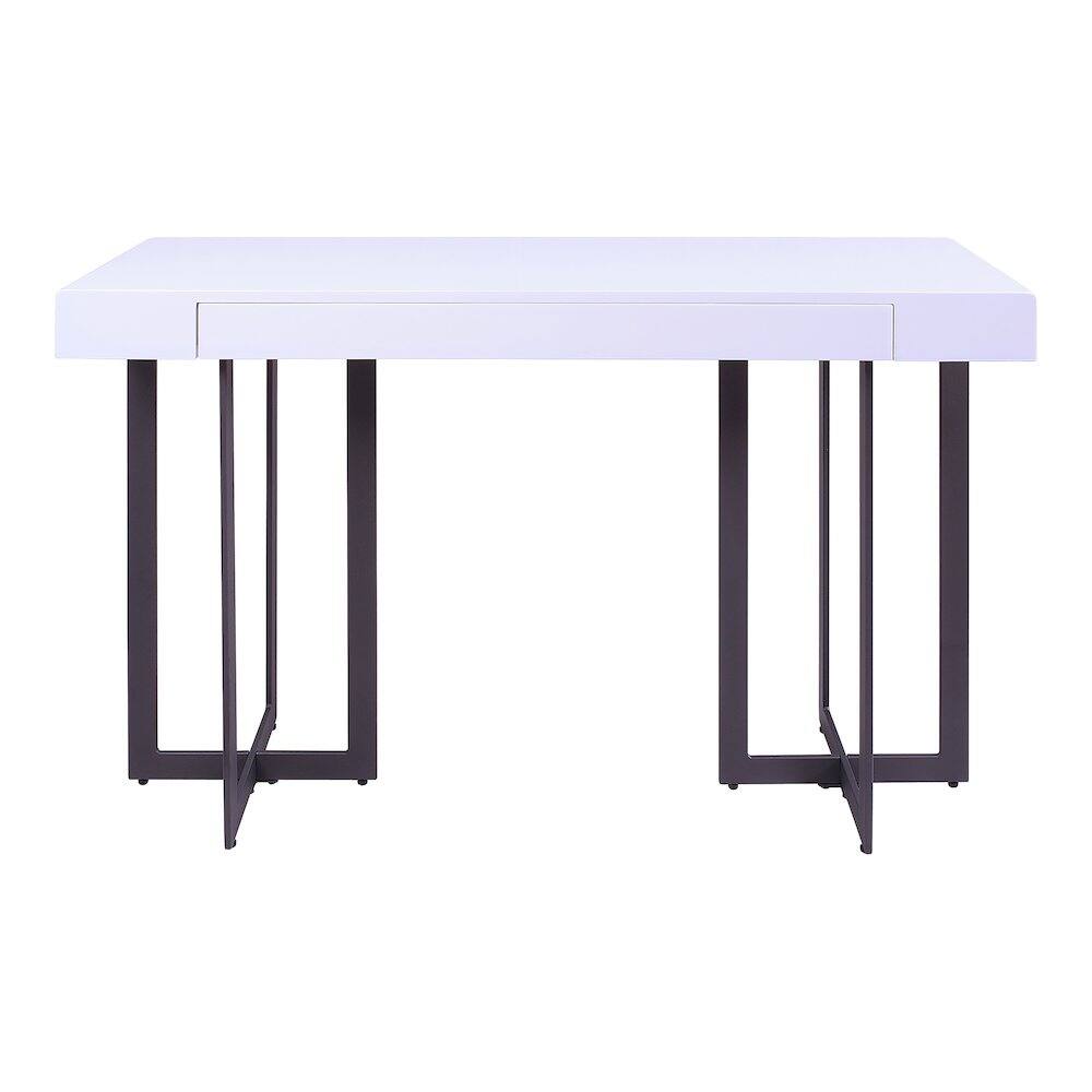 Alt View 1. Furniture of America - Vasket Contemporary Metal 1-Drawer Sofa Table - White.