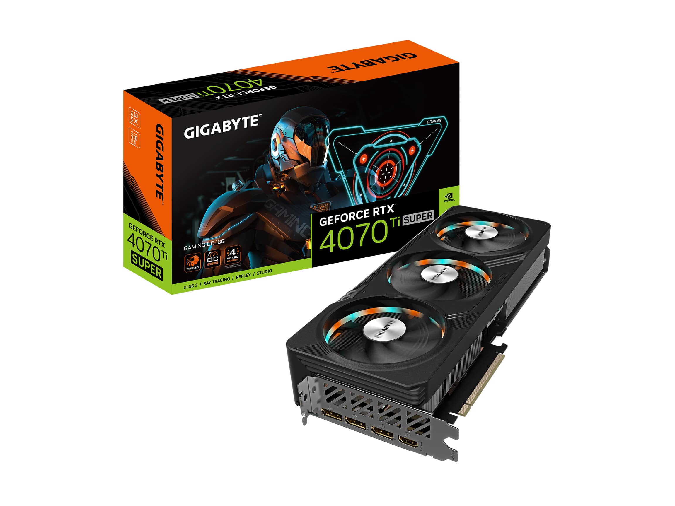 Alt View 11. GIGABYTE - NVIDIA GeForce RTX 4070 Ti SUPER Gaming OC 16GB GDDR6X PCI Express 4.0 Graphics Card - Black.