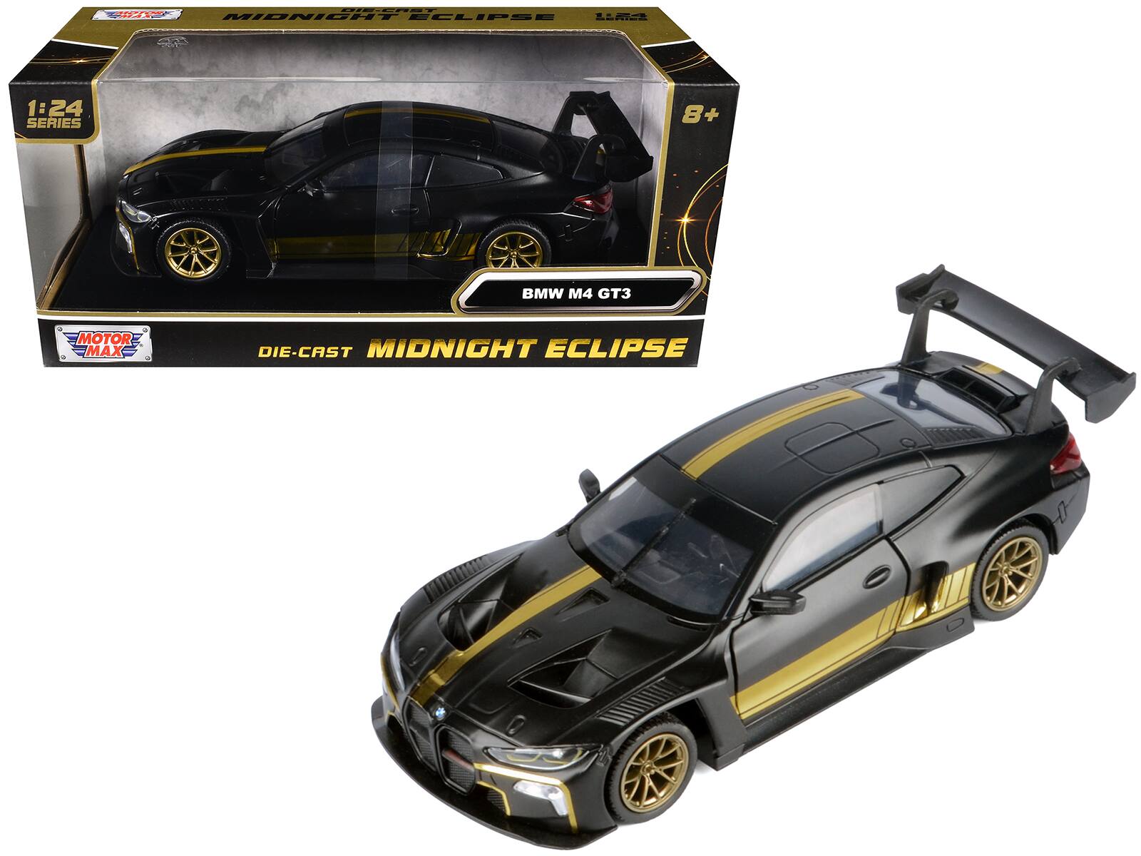 1:24 Series  
BMW M4 GT3  
Midnight Eclipse  
Die-Cast  
Motor Max  
8+