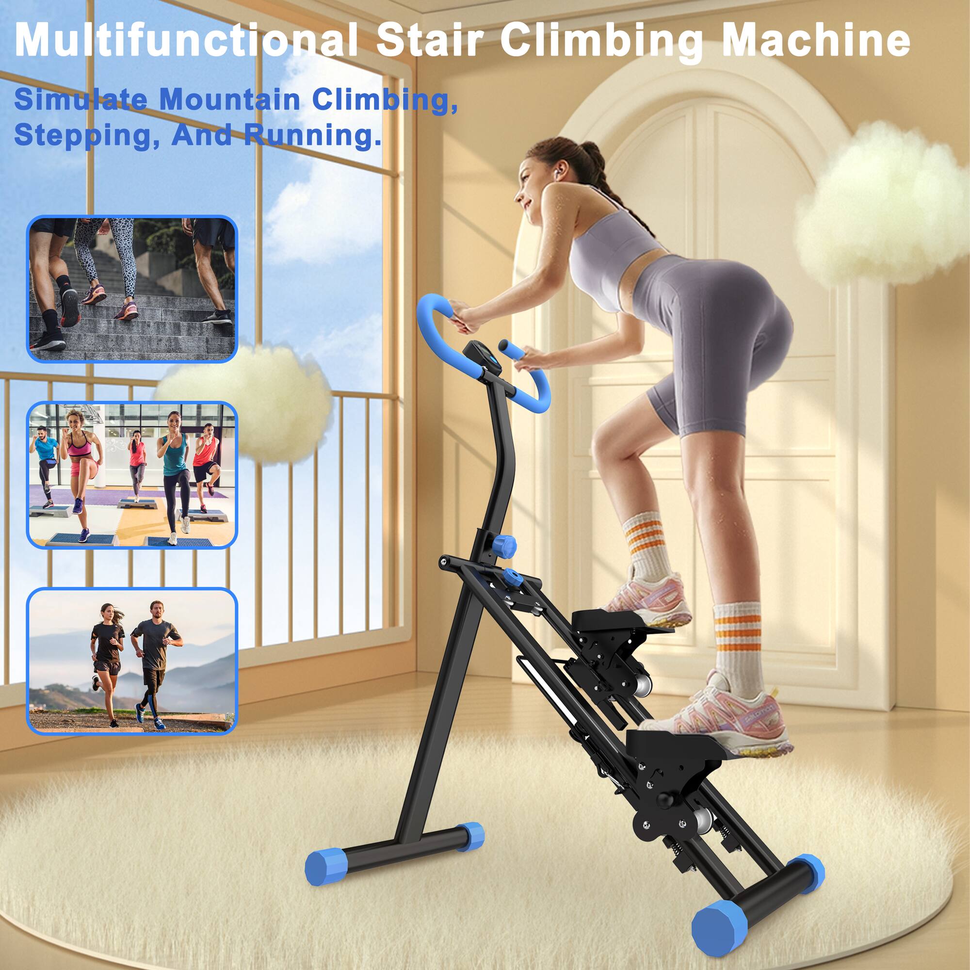 Multifunctional Stair Climbing Machine  
Simulate Mountain Climbing, Stepping, And Running.