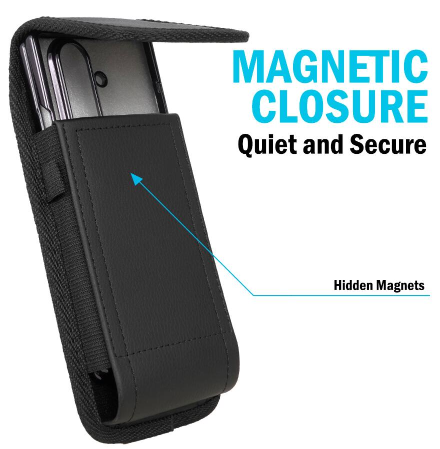 MAGNETIC CLOSURE  
Quiet and Secure  
Hidden Magnets