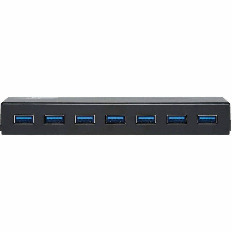 Alt View 7. Tripp Lite - Eaton Tripp Lite Series 7-Port USB-A Mini Hub - USB 3.x (5Gbps), International Plug Adapters - USB 3.2 (Gen 1) Type A - - Black.