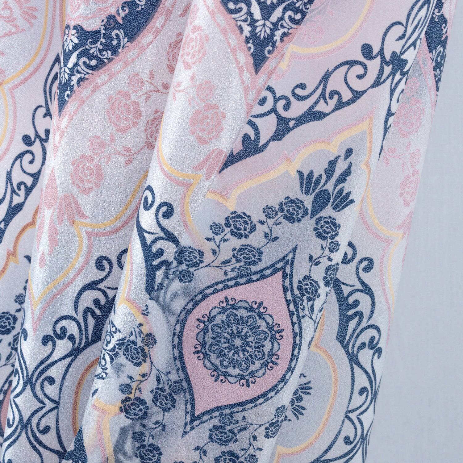 Back. RT Designers Collection - RT Designers Collection 90 GSM Printed Peva Glit Jaxx Shower Curtain 70" x 72" Blush - Blush.