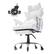 Alt View 5. VEVOR - Reclining Office Chair with Footrest, Heavy Duty PU Leather Wide Office Chair, Big and Tall Executive Office Chairs - White.