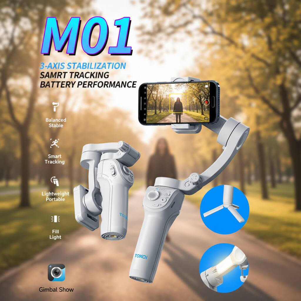 MO1

3-AXIS STABILIZATION  
SMART TRACKING  
BATTERY PERFORMANCE

- Balanced Stable
- Smart Tracking
- Lightweight Portable
- Fill Light

Gimbal Show