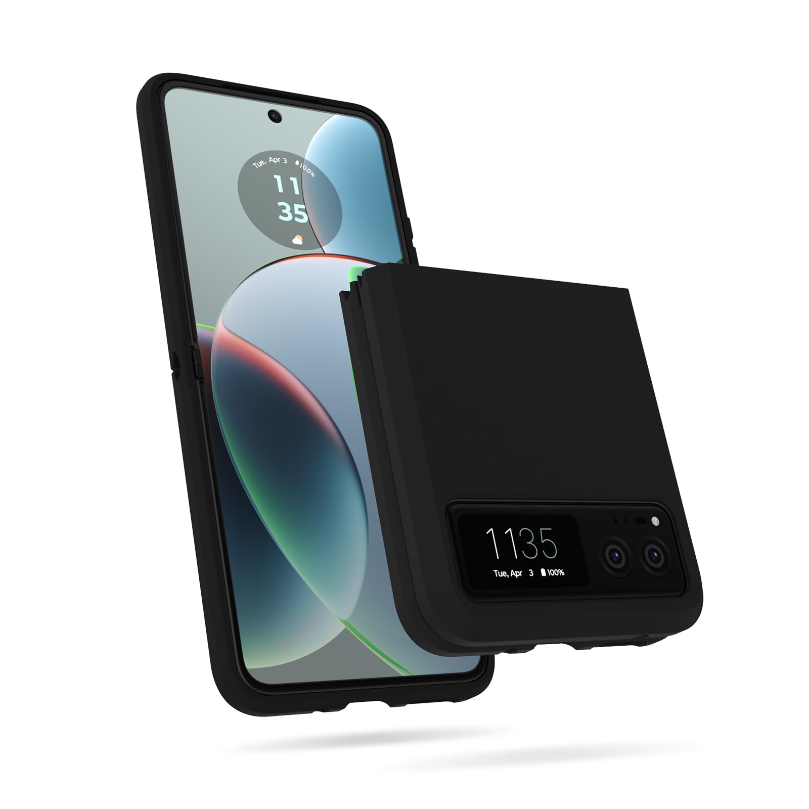 The text on the image reads: "7 Apr 1 150% 11 1 35 1135 Tue, Apr 3 100%".