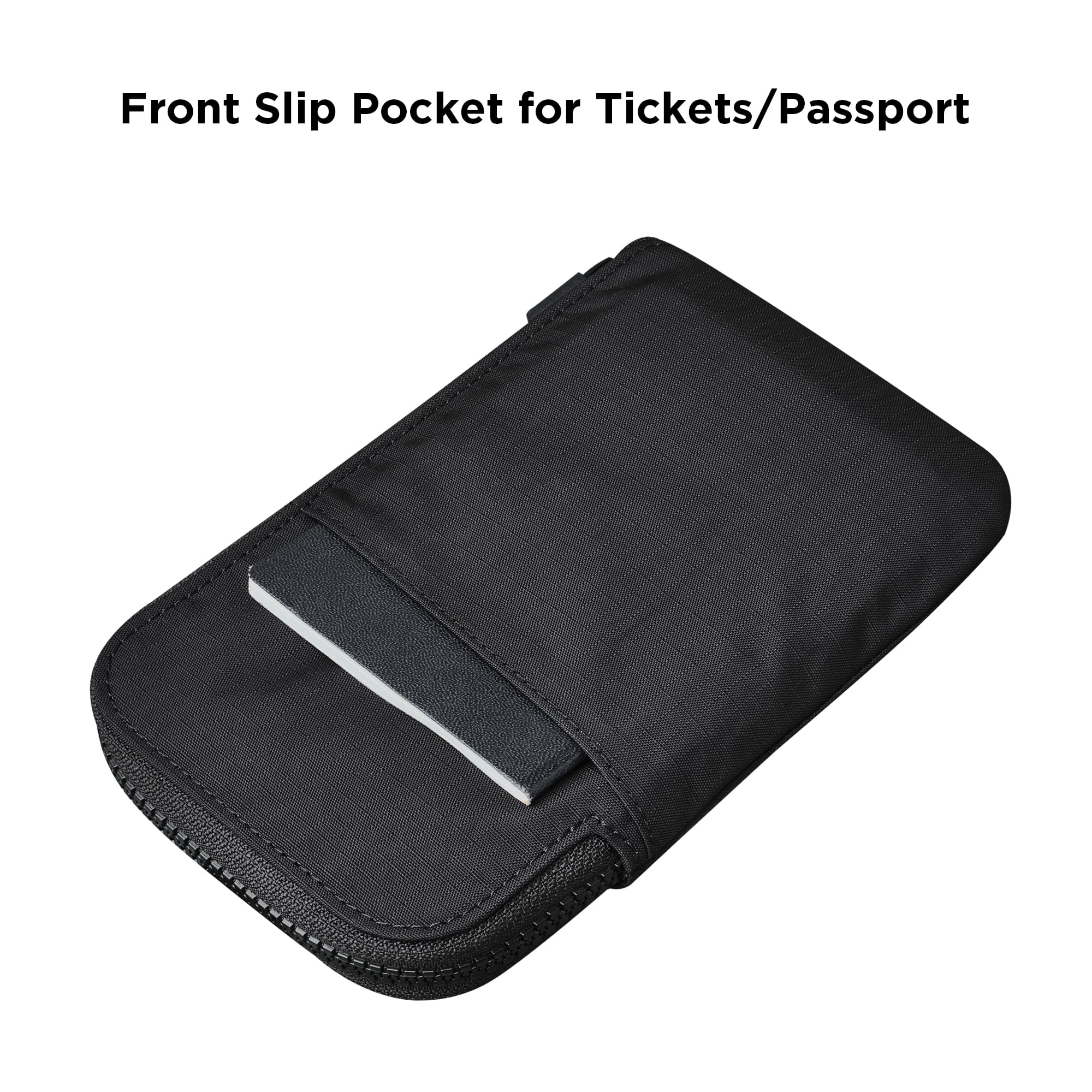 ALPAKA Zip Travel Wallet RFID Passport Holder, Self Locking Zipper