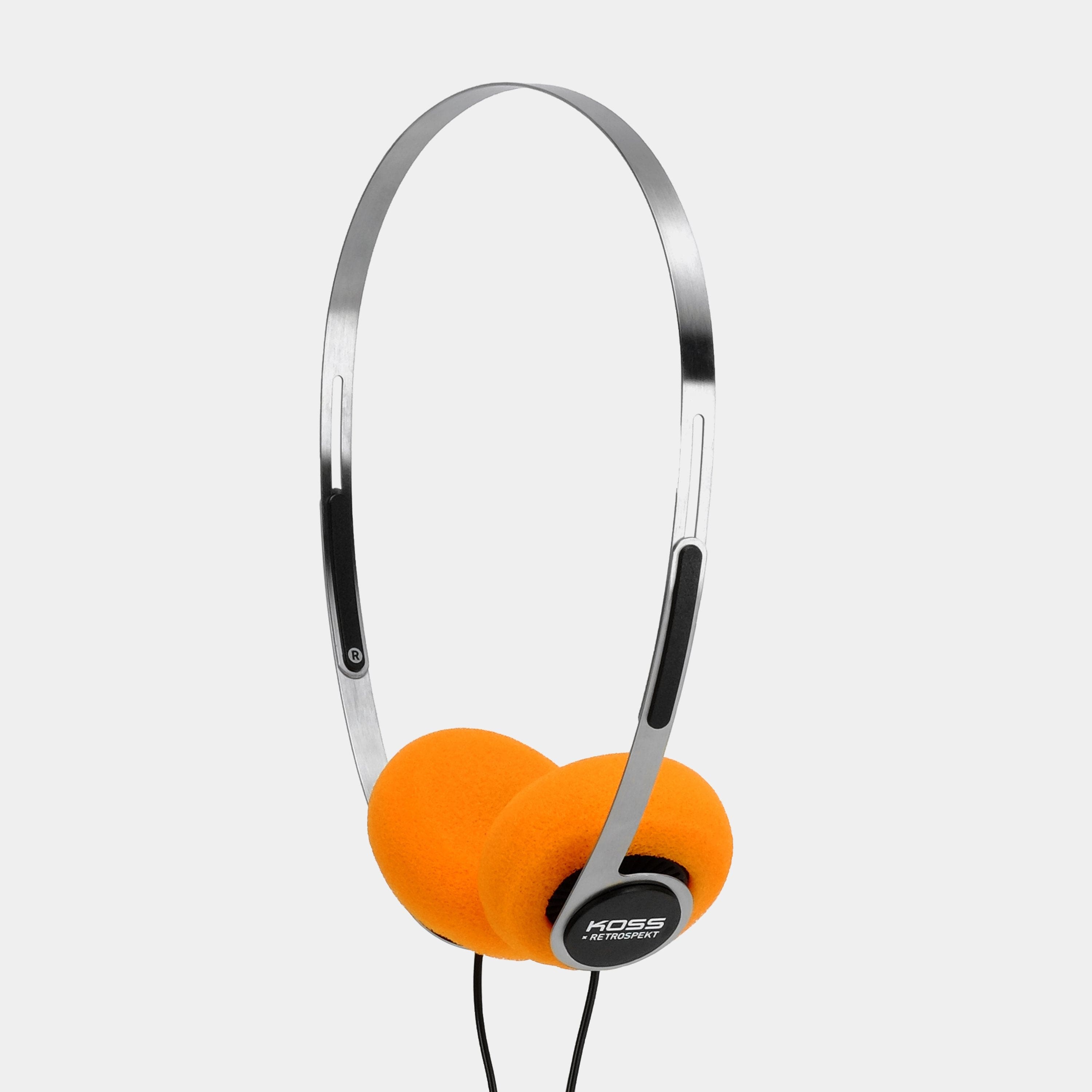 Koss x Retrospekt P/21 Retro Foam On-Ear Headphones - Orange