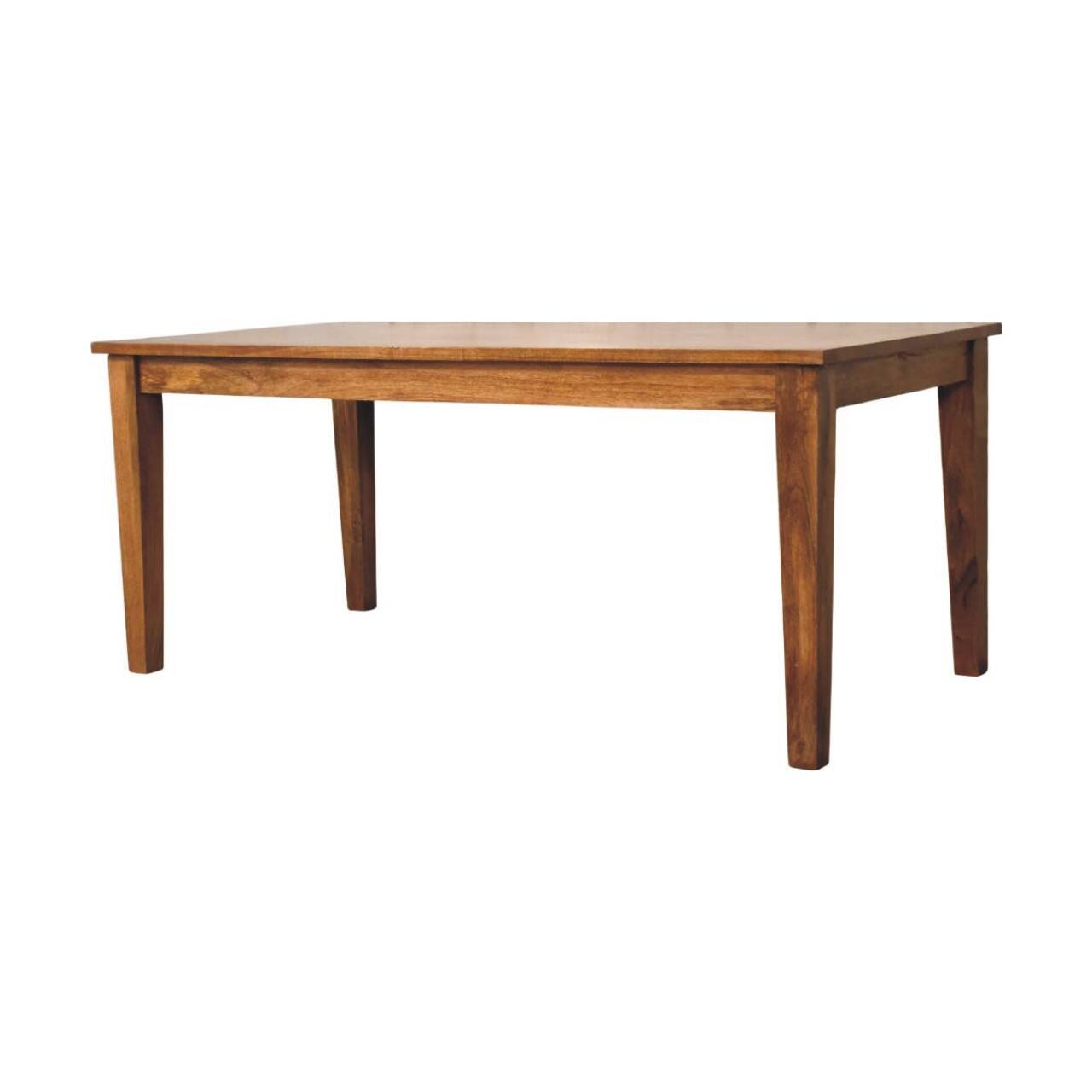 Angle. Artisan Furniture - Artisan Furniture Solid Wood Classic Golden Teak Solid Wood Dining Table, Brown - Brown.