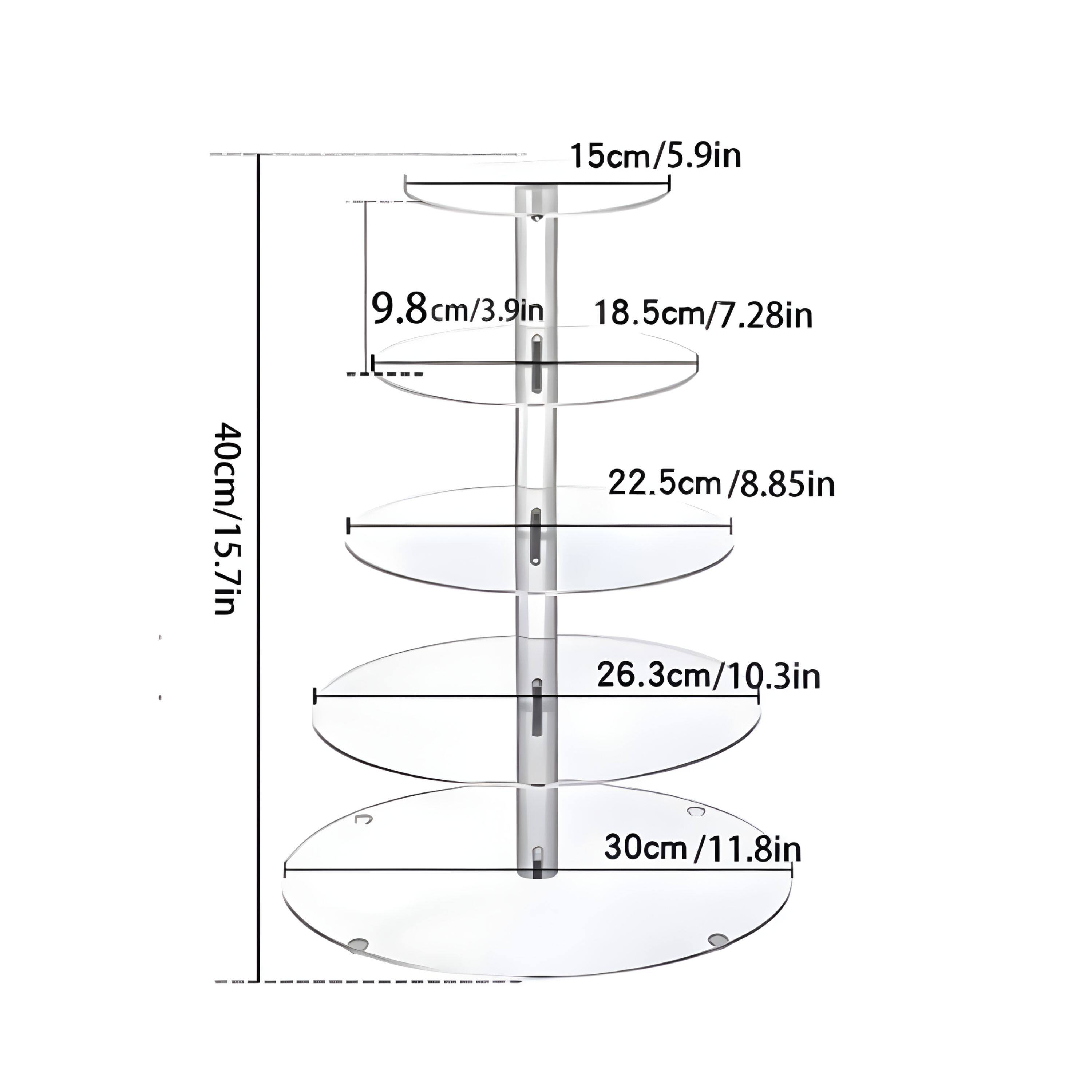 15cm/5.9in  
40cm/15.7in  
9.8cm/3.9in  
18.5cm/7.28in  
22.5cm/8.85in  
26.3cm/10.3in  
30cm/11.8in