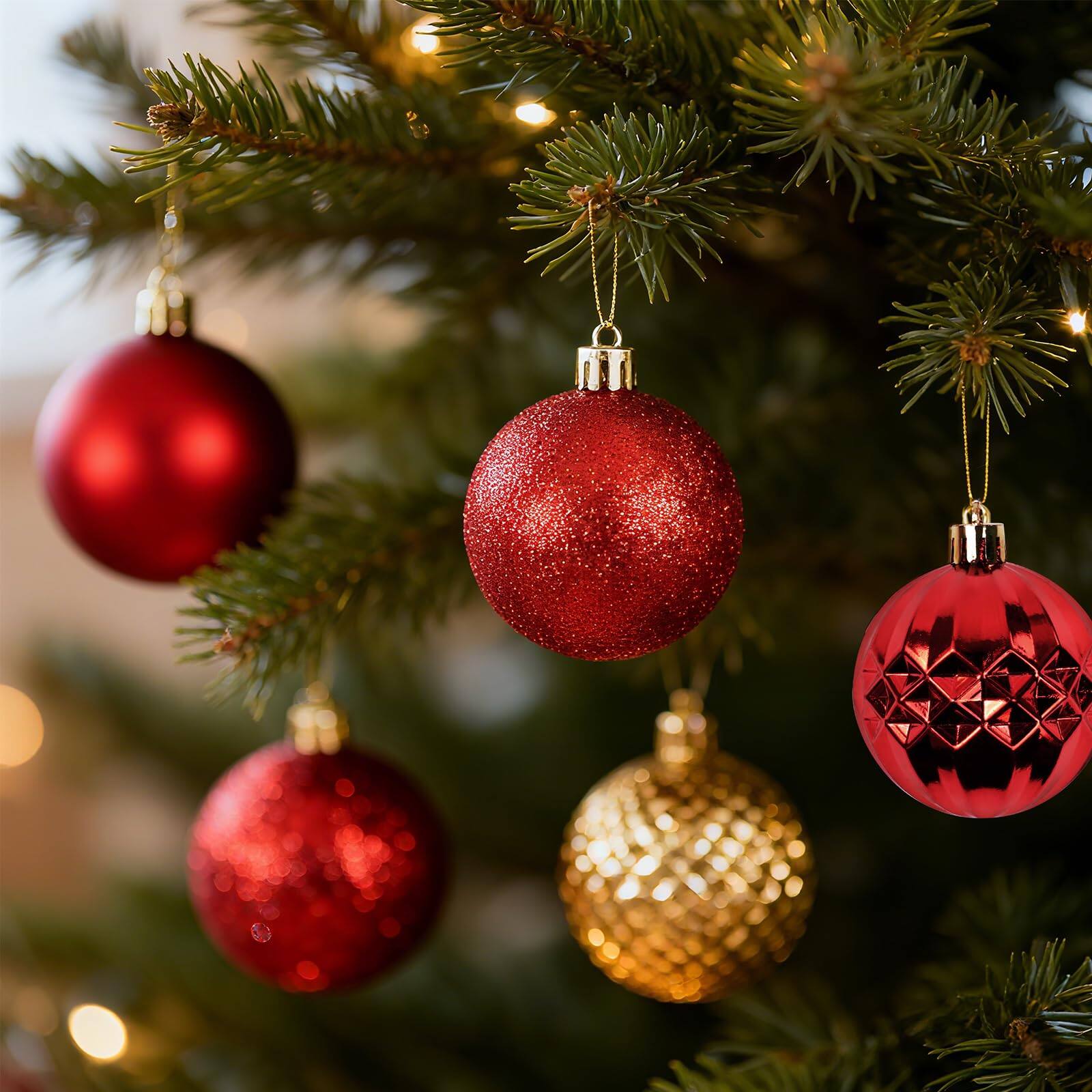 Alt View 2. Alchemy Casas - Christmas Tree Decorations Ornament Set 2.es Red Shatterproof Ball Ornaments Hanging Xmas Holiday Wedding - Blue, Silver.