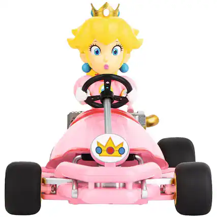 Front. Carrera - Carrera 370200986P 2.4 GHz Mario Kart Pipe Kart RC Car - Peach - Black.