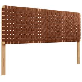 Sparta Weave Vegan Leather King Headboard by Modway - Brown