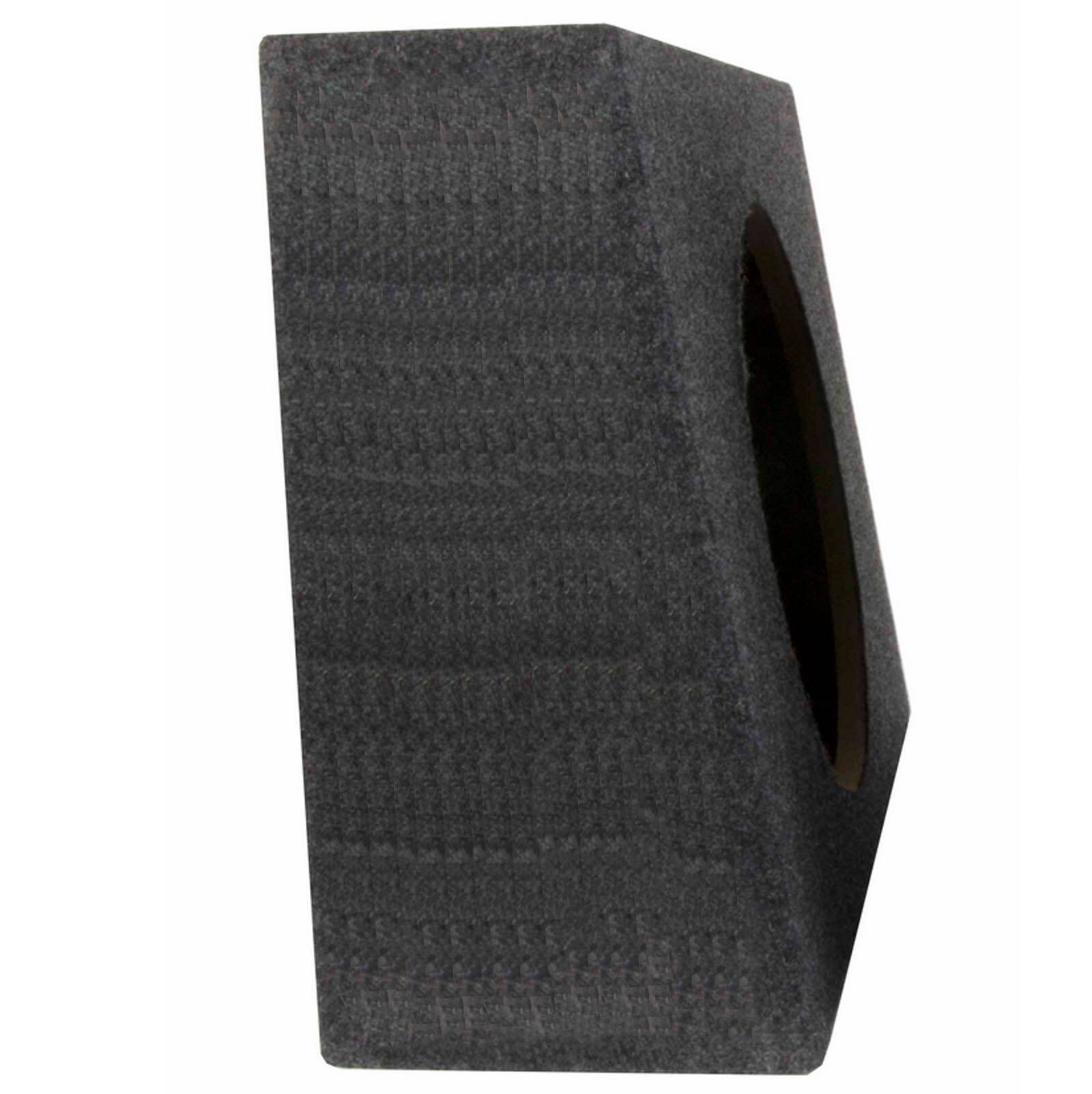 Alt View 10. QPower - Q Power 10 Inch Single Slim Truck Shallow Sealed Subwoofer Box Sub Enclosure - Charcoal Gray.