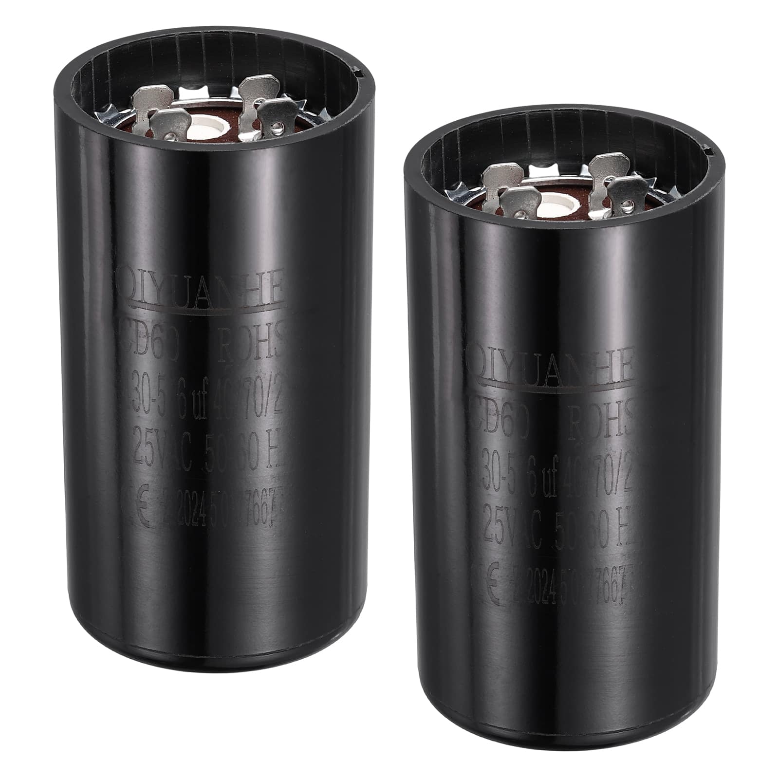 Unique Bargains - 2pcs CD60 Motor Run Capacitor, 430-516uF MFD AC125V, 50-60Hz, for Motor 46x86mm - Black price history on PriceWatchPro