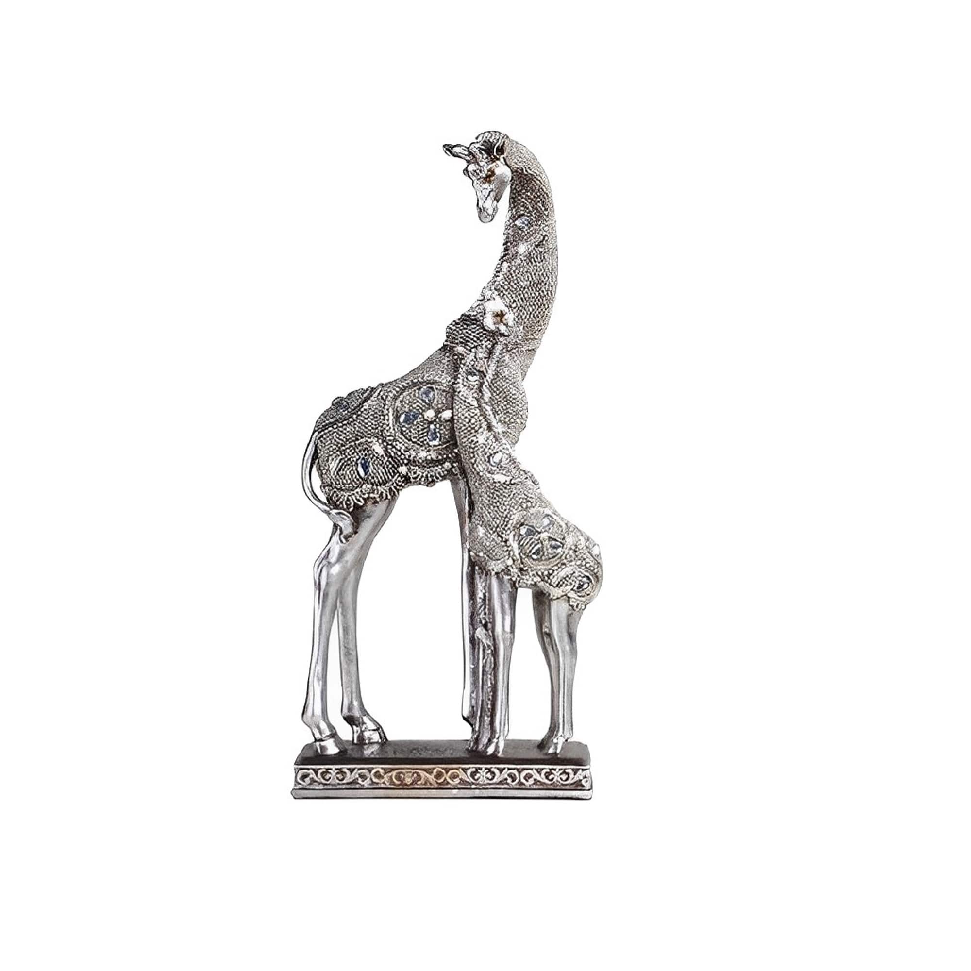 FC Design - 14.75"H Giraffe with Cub Figurine in Finish Computer Desk Tabletop Home Decor Gift - Multi-Color