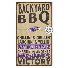 Jardine - Wisconsin-Whitewater Warhawks 11'' x 20'' Indoor/Outdoor BBQ Sign - Brown