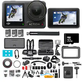 DJI - Osmo Action 4 Camera Adventure Combo - WaterProof Action Camera With 50-In-1 Action Kit