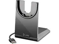 Front. HP - HP POLY VOYAGER CHARGING STAND USB-C Model 783R7AA - Black.