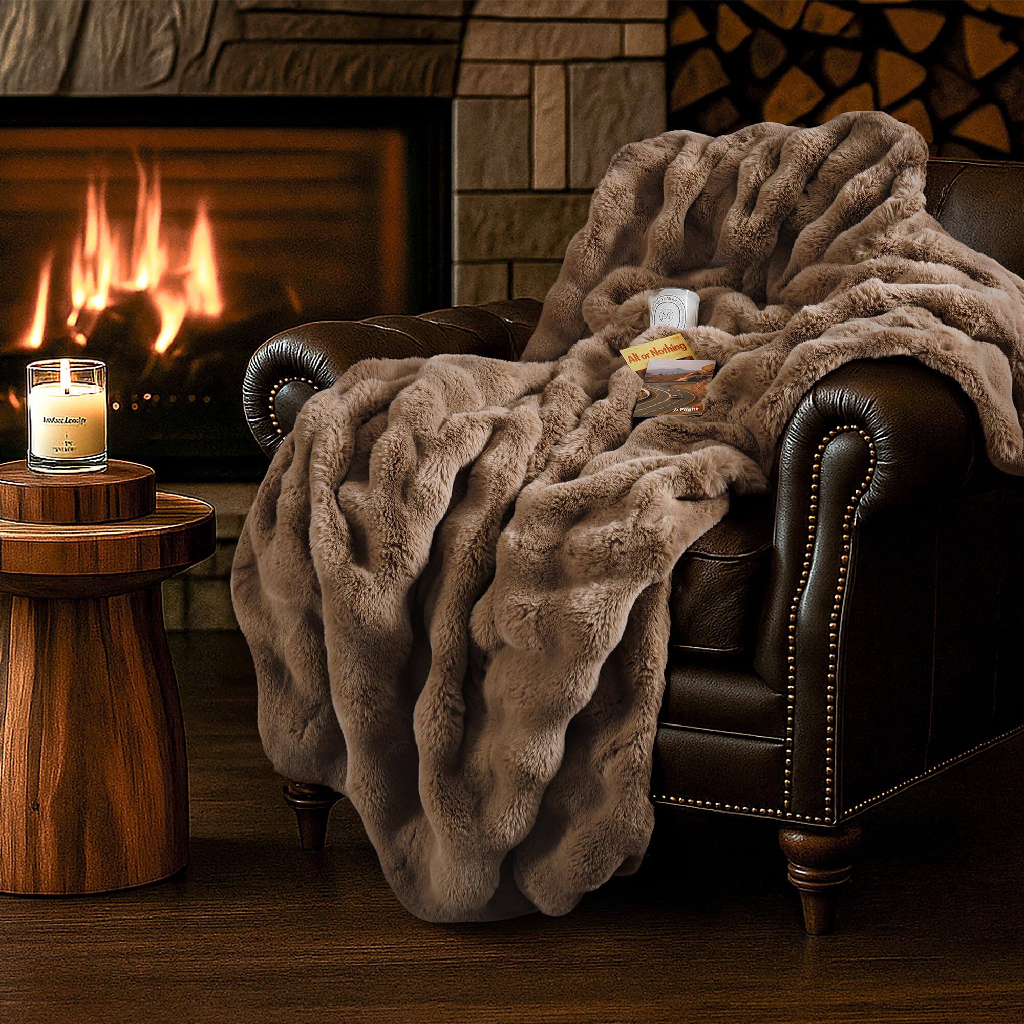 Light Brown Throw(50" x 60")