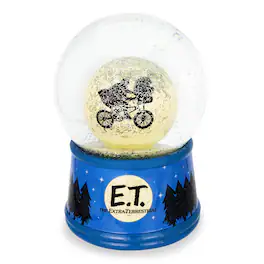 Silver Buffalo - E.T. The Extra-Terrestrial Bike Moon Collectible Snow Globe | 6 Inches Tall - Blue