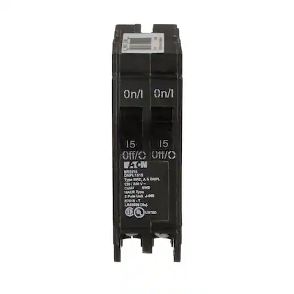 On/l On/l 15 15 Off/O Off/O EATON BR1515 DNPL1515 Type BRD, A & DNPL 120 /240 V a CuAI SWD HACR Type 2 Pole Unit J-969 E7819 T LR43556 Disj. 12 UL LISTED