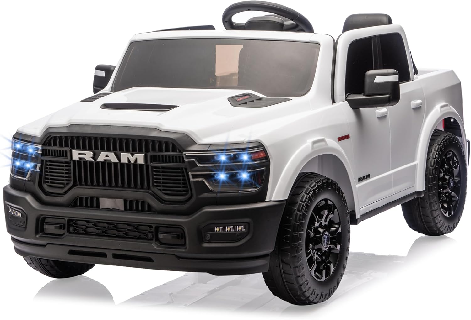 Homhougo - 24V Ride on Toys Licensed RAM 2500, 2 Seater Kids Ride on Truck Car w/Remote Control, Toddler Electric Car price history on PriceWatchPro