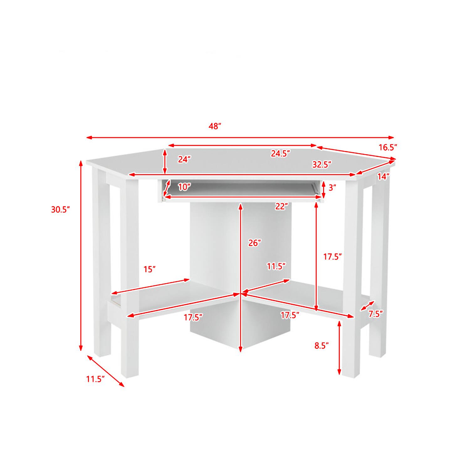 48" 24" 10" 24.5" 32.5" 3" 16.5" 14" 30.5" 22" 15" 26" 11.5" 17.5" 17.5" 17.5" 7.5" 8.5" 11.5"