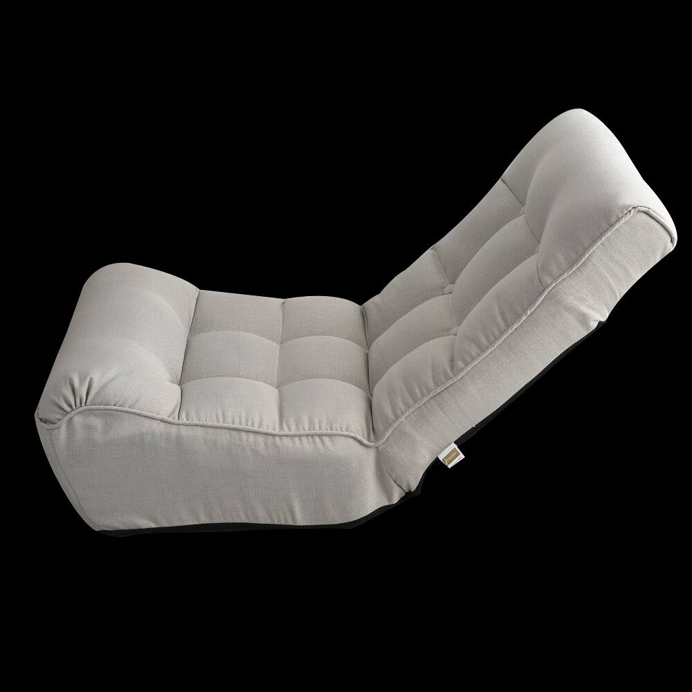 Angle. Loheer - Loheer Adjustable Floor Chair Japanese Tatami Lazy Sofa Reclining Single Sofa with 4-Segment Backrest for Gaming Reading - Gray.