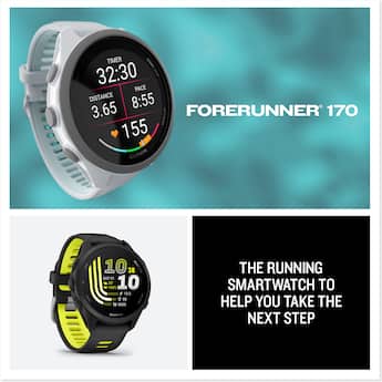Garmin Forerunner 170 GPS Smartwatch 43 mm Fiber Reinforced Garmin Forerunner 170 GPS Smartwatch 43 mm Fiber Reinforced