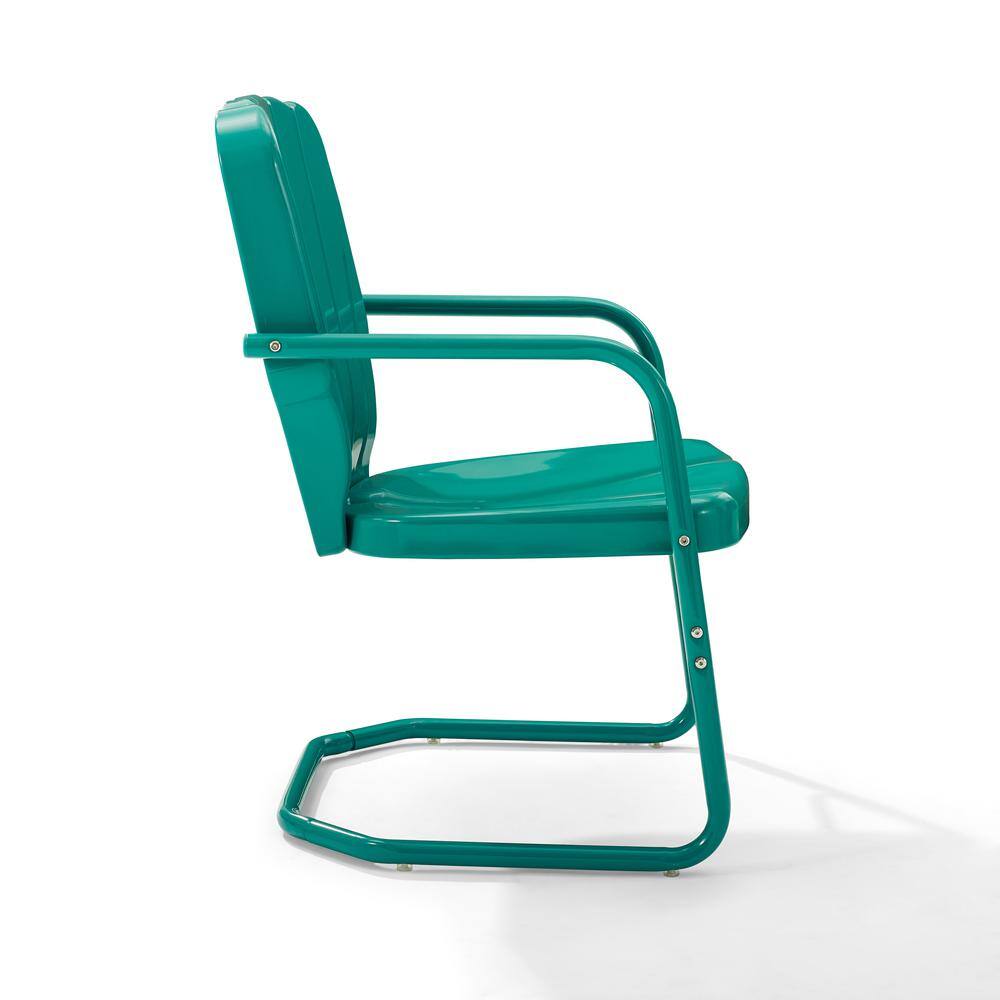 Alt View 1. Crosley Furniture - Ridgeland 2Pc Retro Outdoor Chair Set - 2 Chairs - Turquoise Gloss.