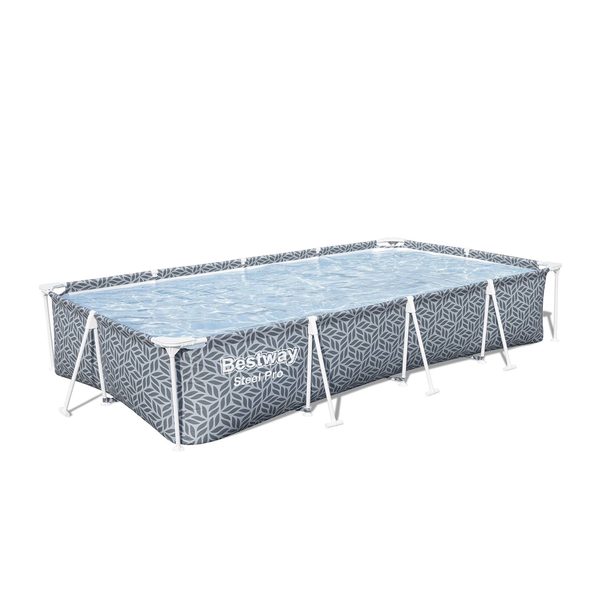 "Bestway - Steel Pro 12' x 6'7"" x 26"" Rectangle Above Ground Outdoor Swimming Pool - Blue Print" price history on PriceWatchPro