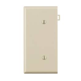 Leviton - 1 gang Thermoplastic Nylon Blank Sectional End Wall Plate 1 pk - Light Almond