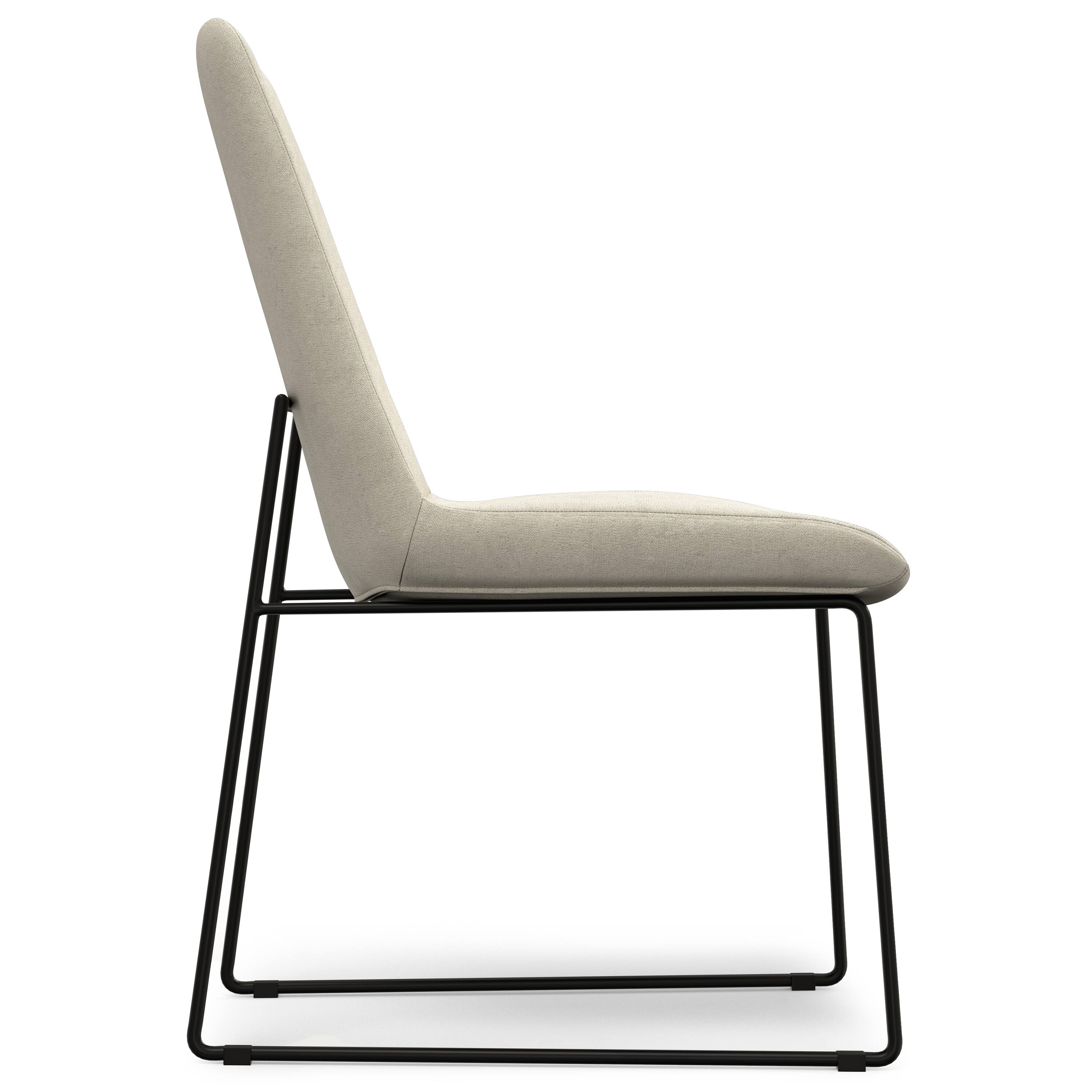 Alt View 1. Simpli Home - Corina Dining Chair (Set of 2) in Natural Linen Look Fabric - Natural.