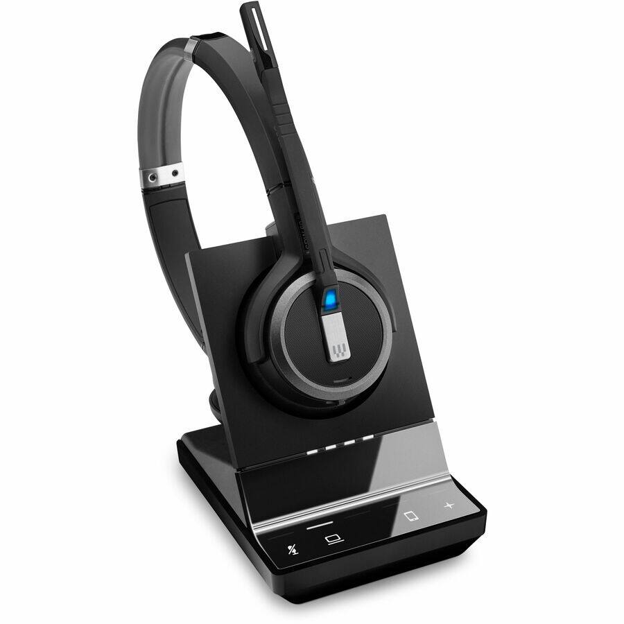 Alt View 2. EPOS - EPOS IMPACT SDW 5063 - US Headset - Stereo - USB - Wireless - DECT - 590.6 ft - 150 Hz to 11 kHz - On-ear - Binaural - Black.