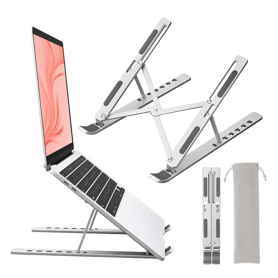HongFei Laptop Stand for Desk, Aluminum Metal MacBook Stand, Computer ...
