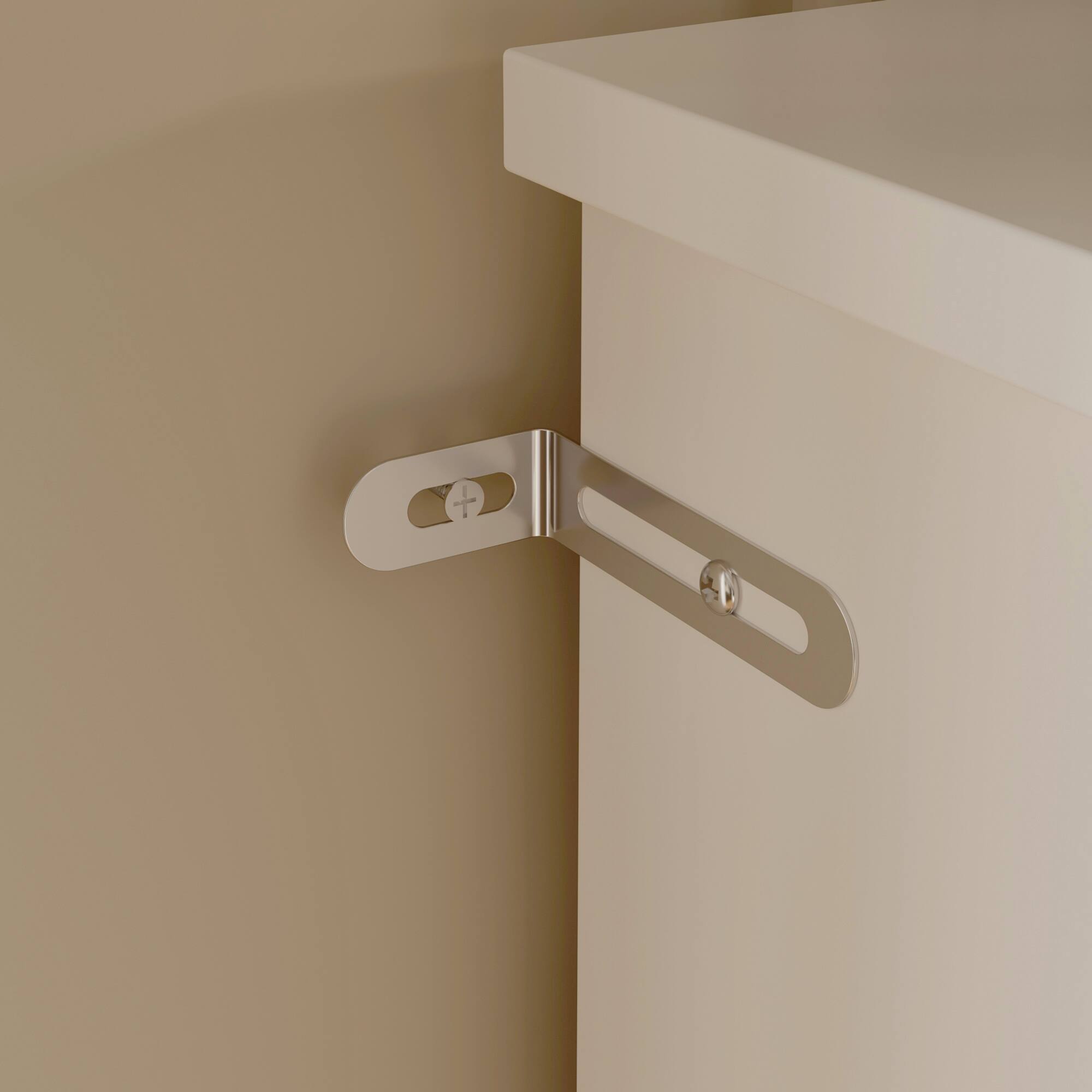 Alt View 1. Famapy - Classic European Style Upto 55" TV Stand with Storage Cabinets and Glass Doors, Elegant Media Console for Living Room - White.