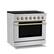 Alt View 2. Hauslane - HausPro 36 in. 6 Burners (20,000 BTU) Freestanding Gas Range Range - Satin Brass.