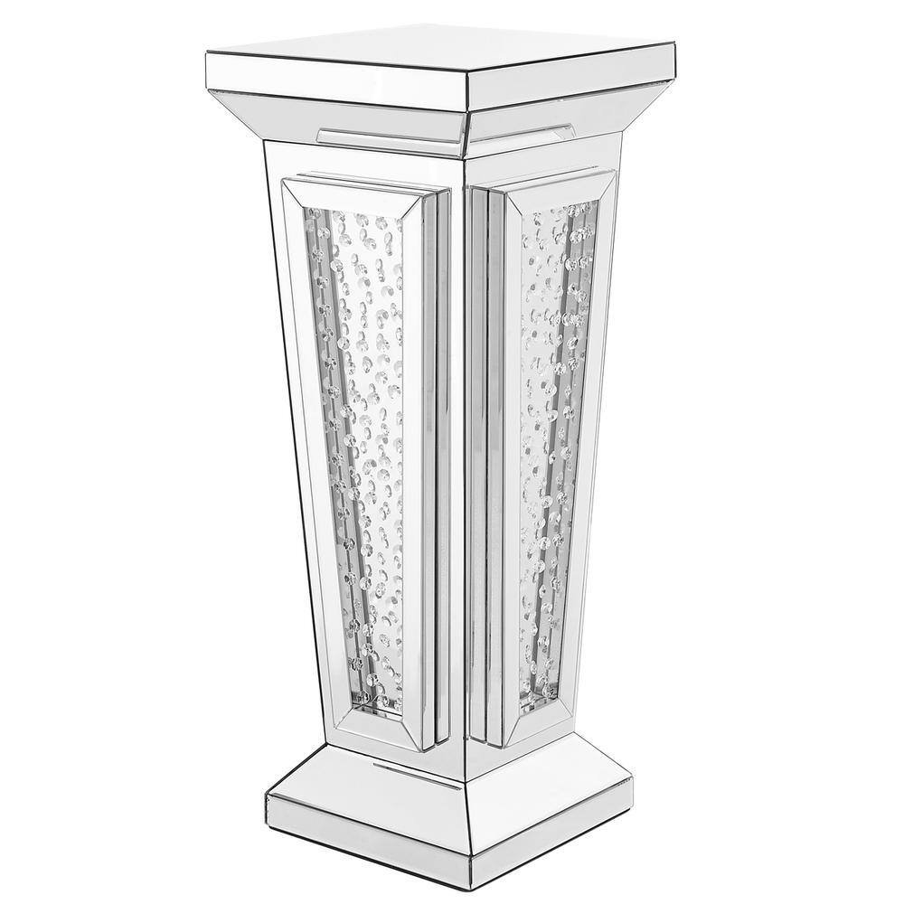 Alt View 1. Elegant Decor - 15 inch Crystal End Table in Clear Mirror Finish - Clear.