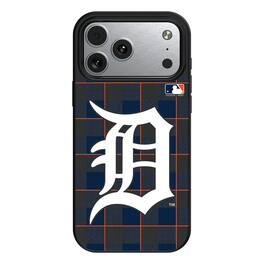 Keyscaper - MLB - Detroit Tigers Plaid Magnetic Bump iPhone Case - 16 Plus - Black