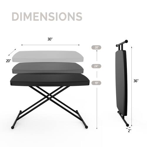 DIMENSIONS
30"
28"
20"
24"
19"
36"
2"