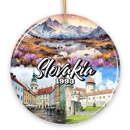 OrnamentallyYou - Artistic Slovakia Landmarks Ornament Slavic Heritage and Culture Christmas Gift Version 2 - Multi-colored