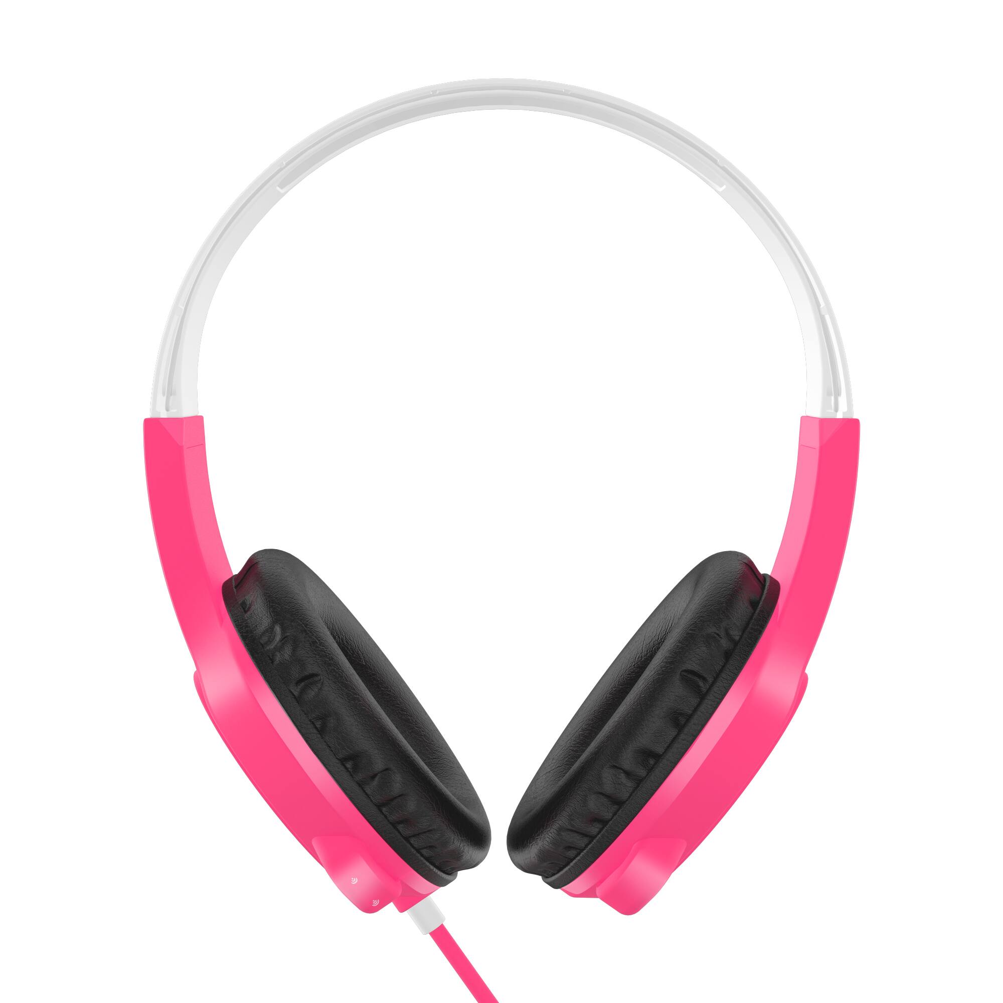 Front. MEE audio - KidJamz 3 Wired On-Ear Headphones with Built-In Microphone and Volume-Limiting Technology - Pink.
